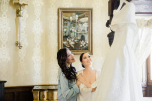 Lisette is getting ready for her wedding at Chateau Challin